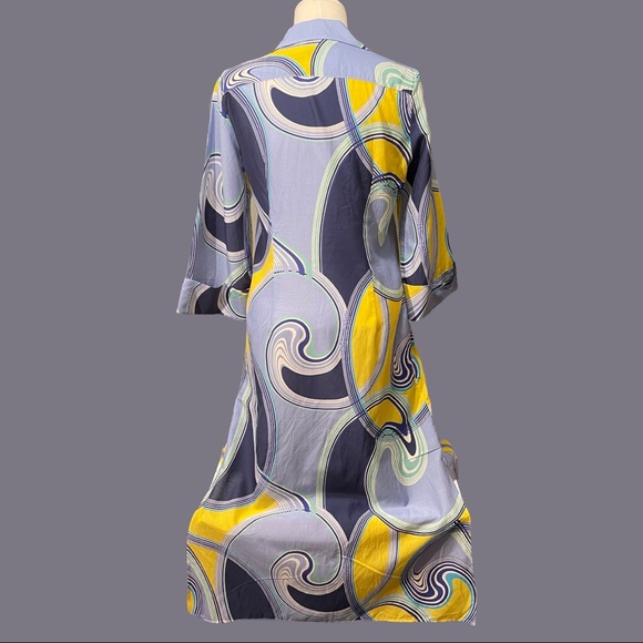 Camicetta Snob Maxi Dress Cotton Silk Size 42 - Picture 5 of 7